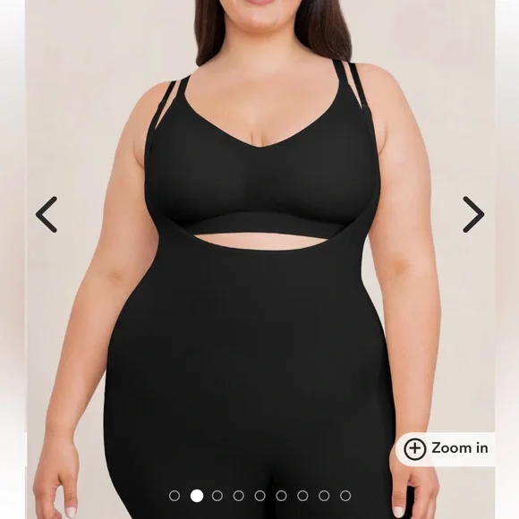 Shapermint Essentials Open Bust Bodysuit Shaper Short Medium - Picture 1 of 5